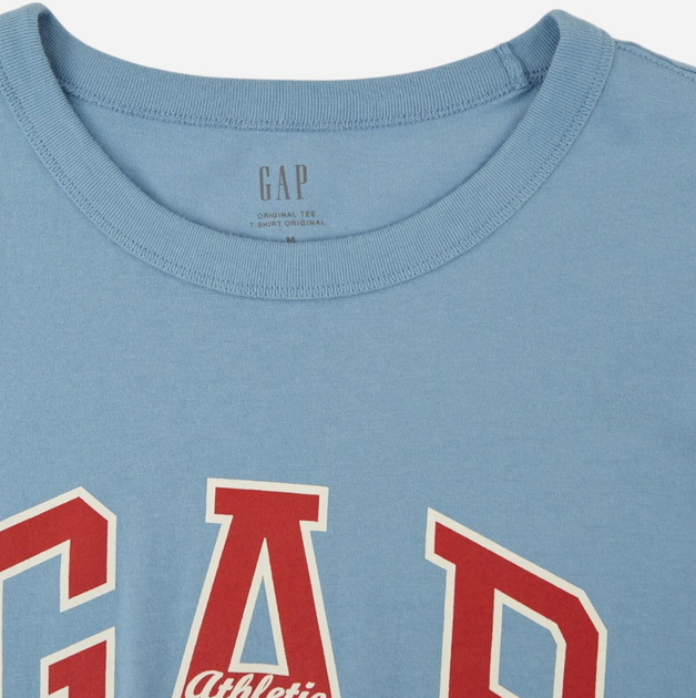 Футболка бавовняна довга чоловіча Gap 797924-09 XXL Блакитна (1200139554385) - зображення 3