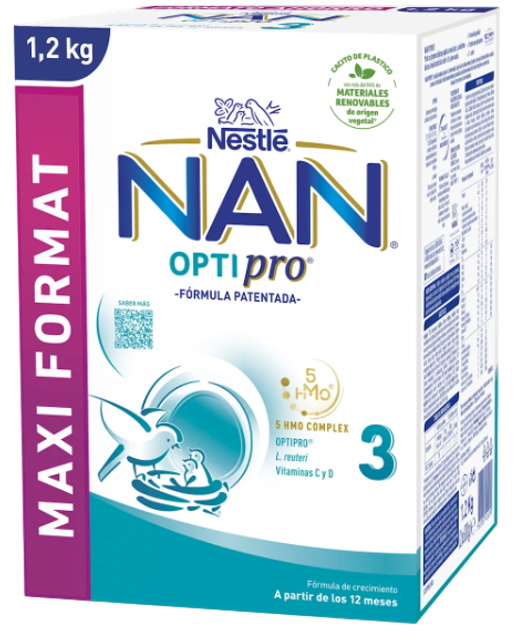 Молочна суха суміш Nestle Powdered Growth Formula Nan Optipro 3 Of 1200 г (7613287424099) - зображення 1