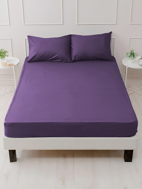 Набір Good-Dream Простирадло на резинці 160х200 см + 2 наволочки 50х70 см microfiber Violet від Rozetka на платформі USKIDKA Акція на Набір Good-Dream Простирадло на резинці 160х200 см + 2 наволочки 50х70 см microfiber Violet від Rozetka