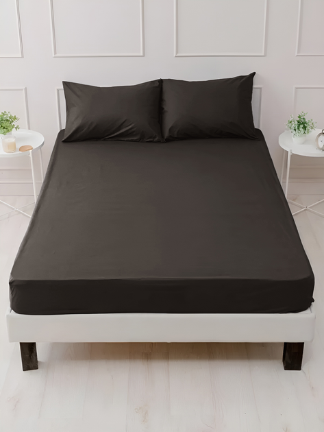 Набір Good-Dream Простирадло на резинці 90х190 см + 2 наволочки 50х70 см microfiber Brown від Rozetka на платформі USKIDKA Акція на Набір Good-Dream Простирадло на резинці 90х190 см + 2 наволочки 50х70 см microfiber Brown від Rozetka