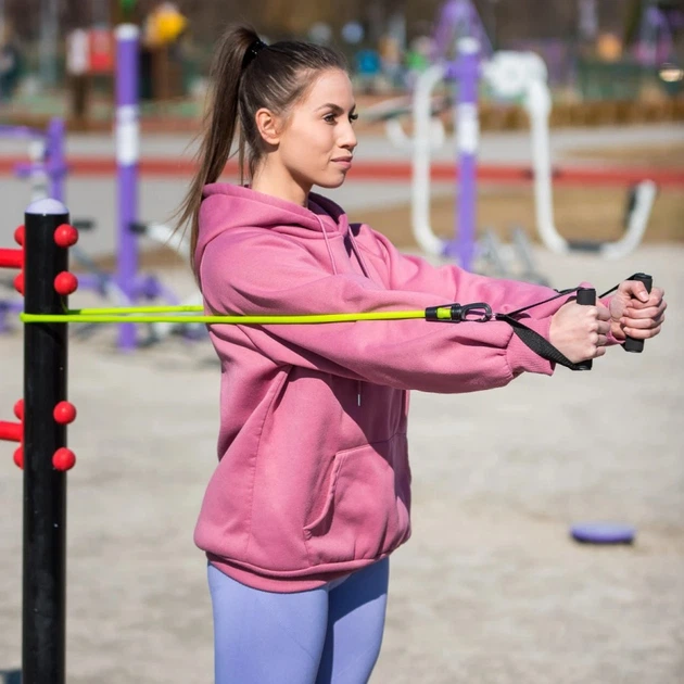 Zestaw gum oporowych HMS do cwiczen silowych 5 szt  3-27 kg TX30 (5907695590586) - obraz 11