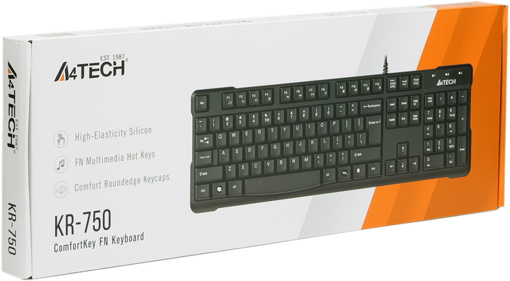 Клавиатура проводная A4Tech KR-750 USB (4711421805827) - изображение 5