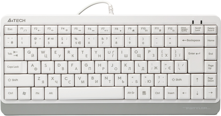 Клавиатура проводная A4Tech FK11 Fstyler Compact Size USB White (4711421953245) - изображение 1