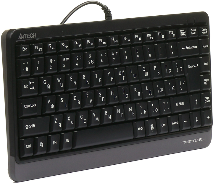 Клавиатура проводная A4Tech FKS11 USB Grey/Black (4711421960458) - изображение 3