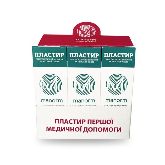 Набір пластирів Manorm на нетканій основі 19х72 мм 15 упаковок по 10 шт - зображення 2