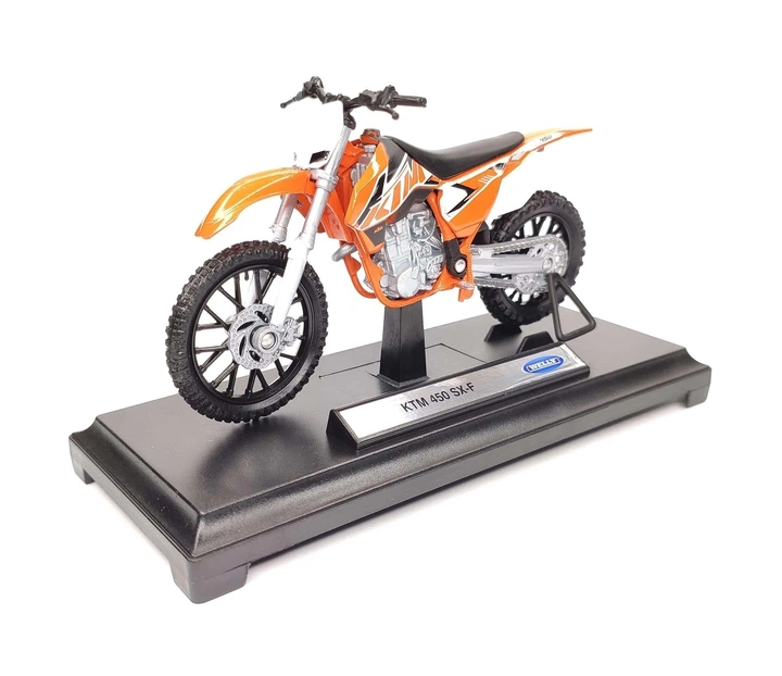 Модель мотоцикла KTM 450 SX-F 1:18 Welly (W2597) – іграшки з
