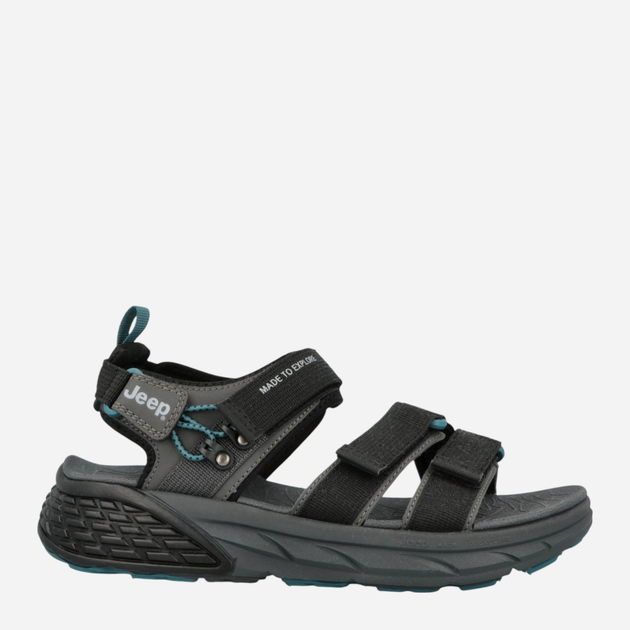 Sandały męskie Jeep JM51120A-062 46 30.9 cm Czarne (8057808742597) - obraz 1