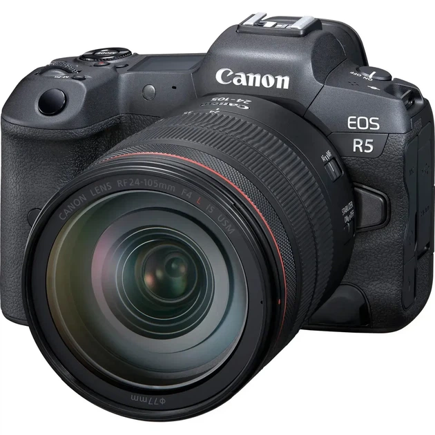 Бездзеркальний фотоапарат Canon EOS R5 Kit 24-105mm IS USM Black (4147C013) - зображення 2