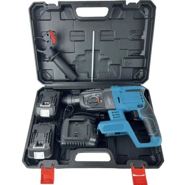 Дрель-перфоратор с 2 аккумуляторами 48V в пластиковом кейсе Hammer Drill Аккумуляторная друль-перфоратор - изображение 6