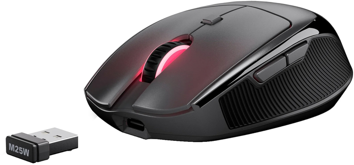 Mysz Sharkoon OfficePal M25W Wireless/USB Black (4044951039647) - obraz 4