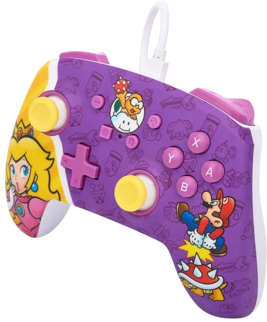 Kontroler PowerA Nintendo Switch Enhanced Wired Controller Princess Peach Battle (0617885039416) - obraz 2