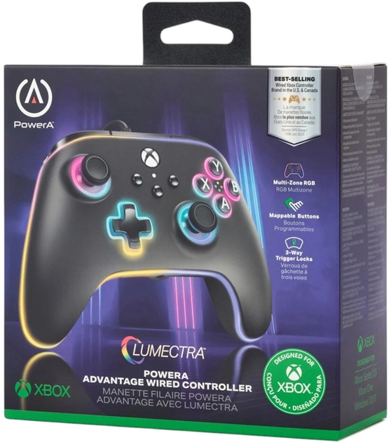 Kontroler PowerA Advantage Wired Controller Lumectra Black (0617885048517) - obraz 10