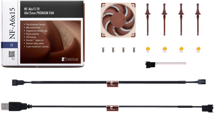 Вентилятор Noctua NF-A6x15 5V - зображення 5
