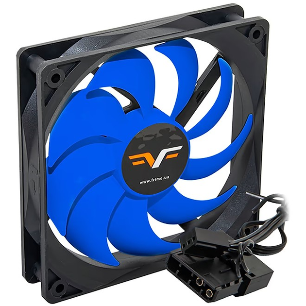 Вентилятор Frime (FBF120HB3) 120x120x25мм, 3Pin, Black/Blue - изображение 2