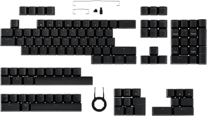 Набір кейкапів ASUS ROG PBT Doubleshot Keycap Set 124 шт. Black (90MP0280-BAUA00) - зображення 4