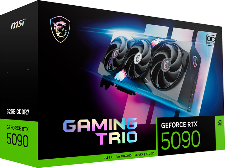 Karta graficzna MSI PCI-Ex GeForce RTX 5090 Gaming TRIO OC 32GB GDDR7 (512bit) (2497/28000) (HDMI, 3 x DisplayPort) (RTX 5090 32G GAMING TRIO OC) - obraz 12