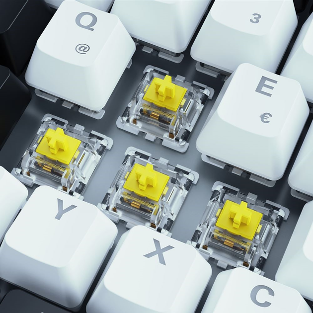 Klawiatura przewodowa Sharkoon Skiller SGK50 S3 Gateron Yellow USB White (4044951039692) - obraz 6
