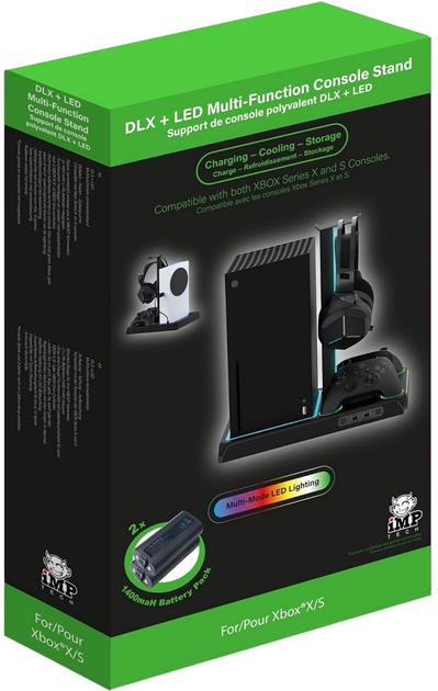 Wielofunkcyjna podstawka IMP Tech DLX & LED Multifunctional Charging Stand Xbox (5060176365612) - obraz 6
