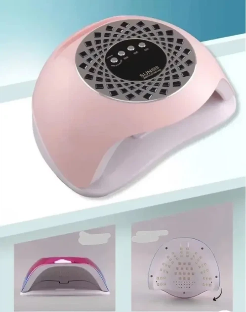 Настільна LED/UV лампа для сушіння гель лаку Sun YC-57B 268W для манікюру та педикюру Рожева 9094 - зображення 8