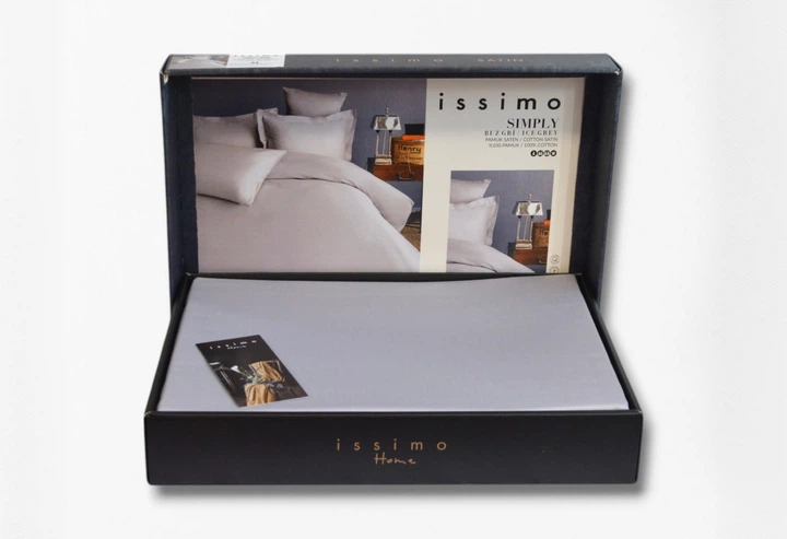 Комплект постільної білизни Issimo Simply Satin 200х220 см Ice Grey - зображення 5