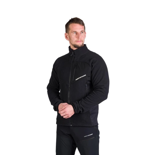Мужская флисовая куртка Northfinder FULVIO 2XL черный (MI-3840OR) - изображение 6