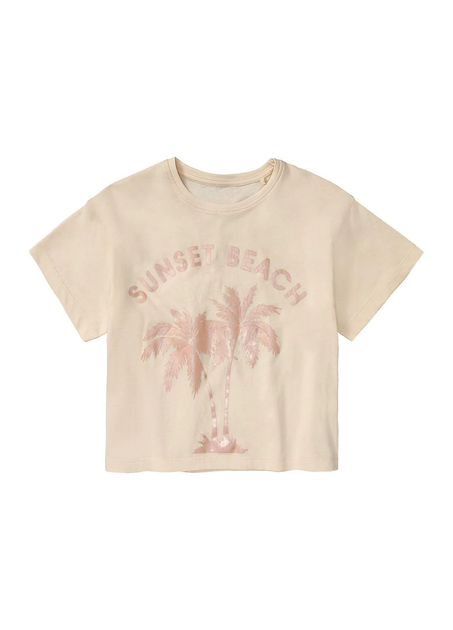 К-кт (2шт) футболок для дівчини Pepperts 407499_2207-2 персикова+біла Sunset Beach 134-140 см - изображение 2