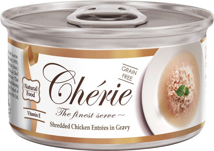 Упаковка вологого корму для кішок Cherie Signature Gravy Chiken зі шматочками м'яса курки у соусі 80 г x 2 шт (RZT14303) - зображення 2