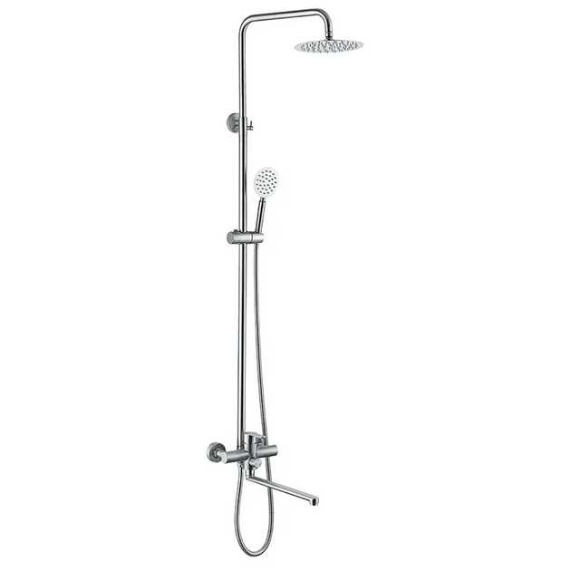 Душова колона зі змішувачем Zerix DAX-006-J-35cm із нерж. сталі SUS304 (ZX4828) - Фото 1 Душова колона зі змішувачем Zerix DAX-006-J-35cm із нерж. сталі SUS304 (ZX4828) - изображение 1