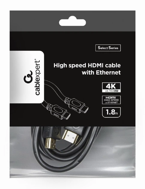Кабель Cablexpert (CC-HDMI4L-6) HDMI-HDMI V.1.4, вилка/вилка 1.8 м - Фото 4 Кабель Cablexpert (CC-HDMI4L-6) HDMI-HDMI V.1.4, вилка/вилка 1.8 м - изображение 4