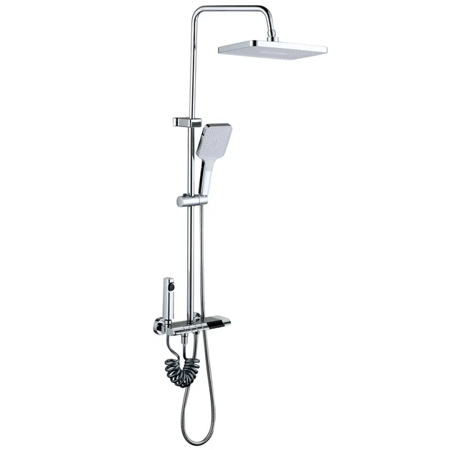 Душова колона MIXXUS PREMIUM RIVIERA 009-J зі змішувачем з кноп. перемик., 4 режими (Колір хром) (MI6834) - Фото 1 Душова колона MIXXUS PREMIUM RIVIERA 009-J зі змішувачем з кноп. перемик., 4 режими (Колір хром) (MI6834) - изображение 1