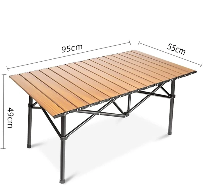 Стол для пикника складной прямоугольный в чехле STD-08 95x55x50 см Туристический Коричневый - Фото 2 Стол для пикника складной прямоугольный в чехле STD-08 95x55x50 см Туристический Коричневый - изображение 2