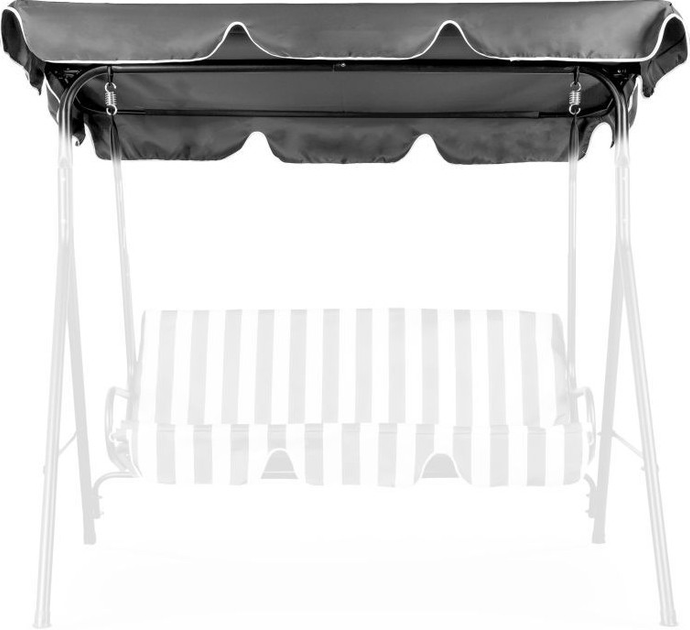 Тент для садової гойдалки ModernHome by Multistore сірий (FC-008A GREY) - зображення 3