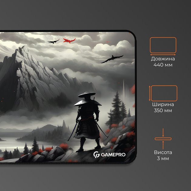 Игровая поверхность GamePro MP145RS Speed/Control 440 х 350 х 3 мм Gray - изображение 3