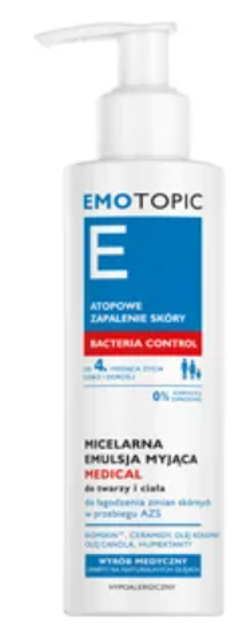 Емульсія для вмивання Pharmaceris Emotopic Bacteria Control Medical міцелярна 190 мл (5900717692312) - зображення 1