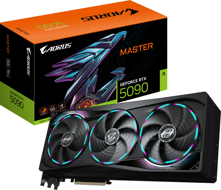 Karta graficzna Gigabyte PCI-Ex GeForce RTX 5090 Aorus Master 32GB GDDR7 (512bit) (2655/28000) (HDMI, 3 x DisplayPort) (GV-N5090AORUS M-32GD) - obraz 10