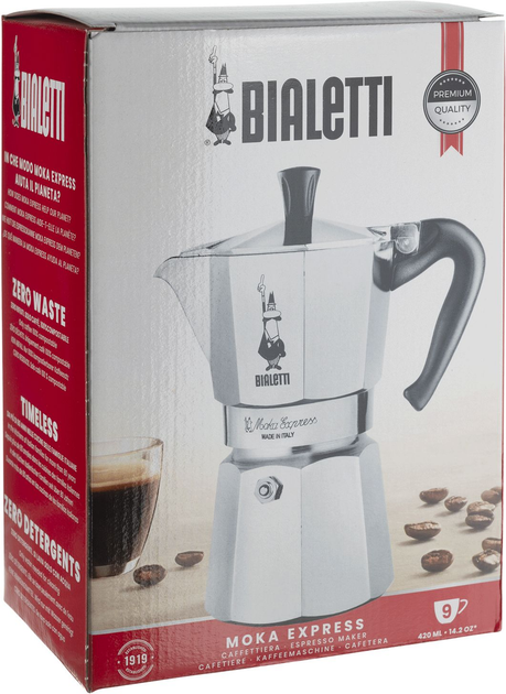 Kawiarka Bialetti Moka Express na 9 filizanek 420 ml Srebrny (990001165) (955555907099814) - Outlet - obraz 14