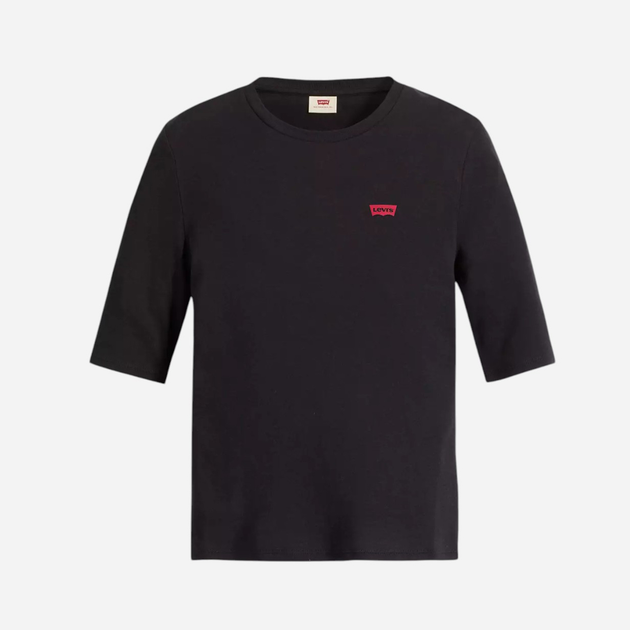 Футболка бавовняна жіноча Levi's Luca Slim Tee Rib A3388-0004 XS Чорна (5401157130094) - зображення 3