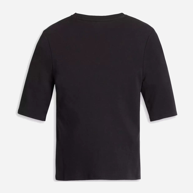Koszulka damska bawełniana Levi's Luca Slim Tee Rib A3388-0004 M Czarna (5401157130070) - obraz 4