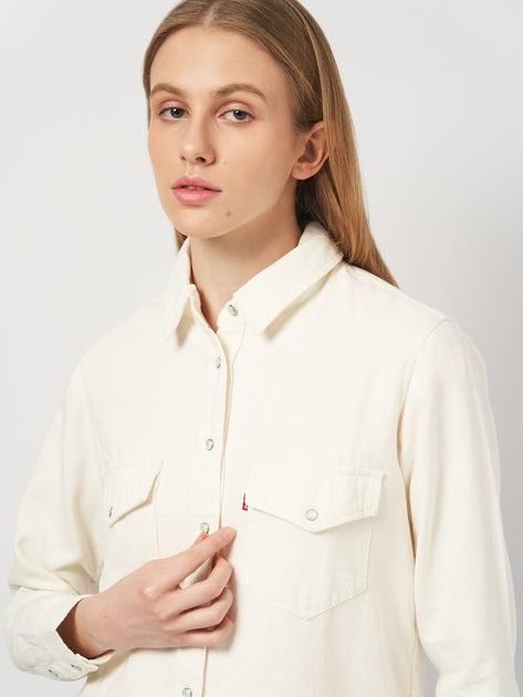 Сорочка бавовняна жіноча Levi's Iconic Western Crew 4 16786-0014 M Біла (5401105473815) - зображення 4