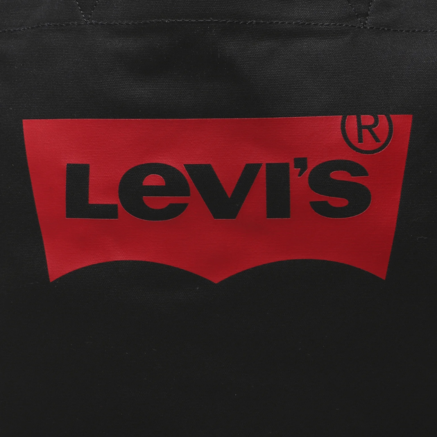 Сумка шопер жіноча тканинна велика Levi's Womens Batwing Tote 38126-0028 Чорна (7613369285693) - зображення 5