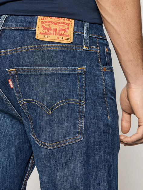 Jeansy slim fit męskie Levi's 513 Slim Straight Tree Topper Adv 08513-0934 36-32 Granatowe (5400970155048) - obraz 4