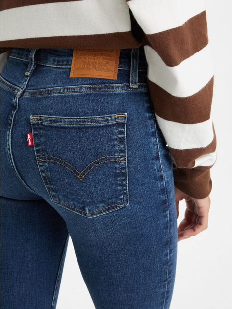 Джинси Skinny жіночі Levi's 721 High Rise Skinny 18882-0594 24-28 Сині (5401105531560) - зображення 6