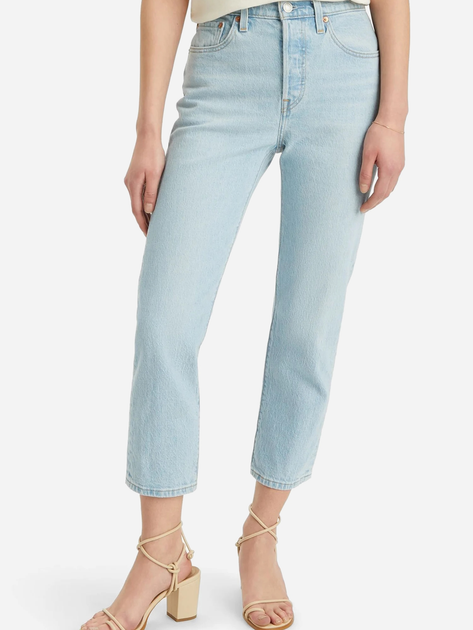 Jeansy regular fit damskie Levi's 501 Crop Wow Me Over 36200-0326 W28L26 Błękitne (5401157239483) - obraz 1