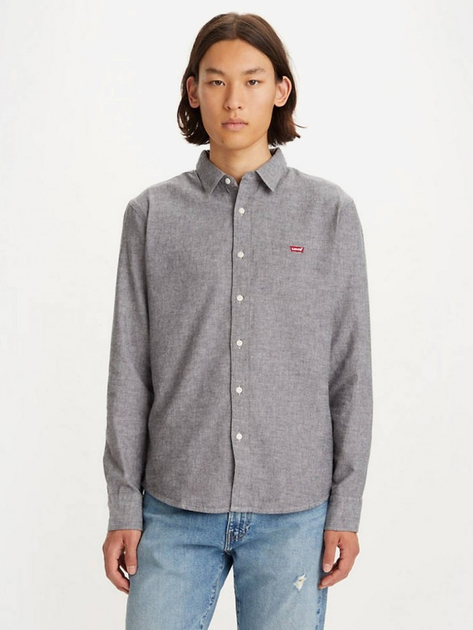 Koszula męska bawełniana Levi's Ls Battery Hm Shirt Slim Black Agate Ox 86625-0018 L Szara (5401043531332) - obraz 1