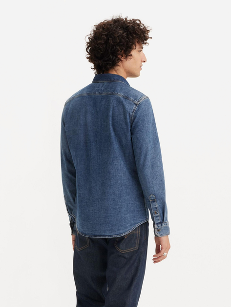 Koszula męska jeansowa Levi's Ls Battery Hm Shirt Slim Trinity Medium 86625-0052 S Niebieska (5401157262221) - obraz 2