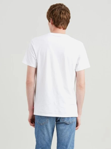 Футболка бавовняна довга чоловіча Levi's Housemark Graphic Tee Hm Ssnl Filll Whi 22489-0163 M Біла (5400599917911) - зображення 2