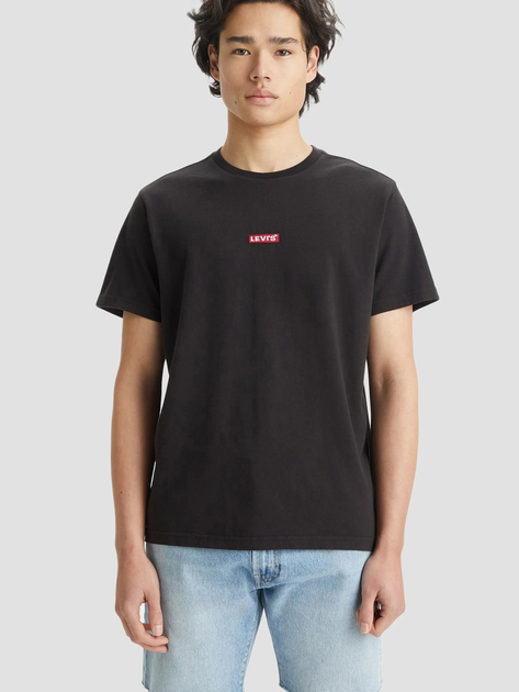 Koszulka męska bawełniana Levi's Ss Relaxed Baby Tab T Meteorite 79554-0025 M Czarna (5401105096908) - obraz 1