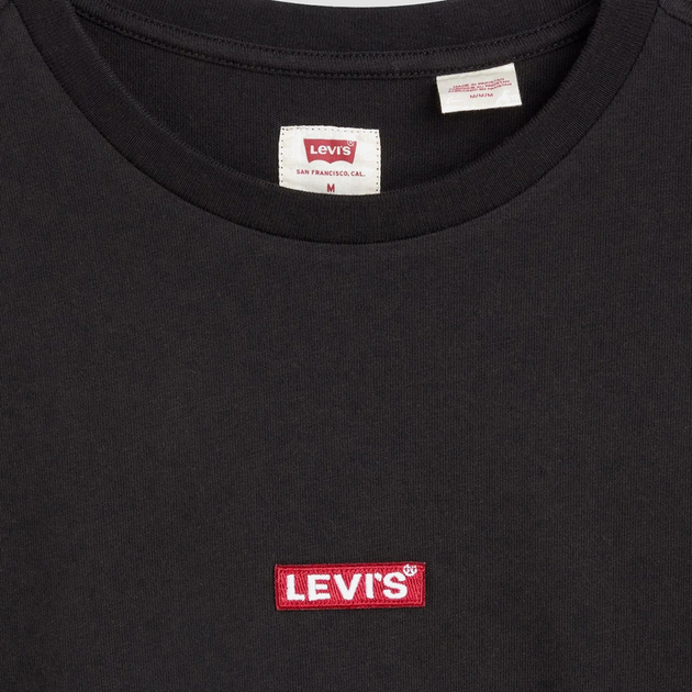 Koszulka męska bawełniana Levi's Ss Relaxed Baby Tab T Meteorite 79554-0025 M Czarna (5401105096908) - obraz 6