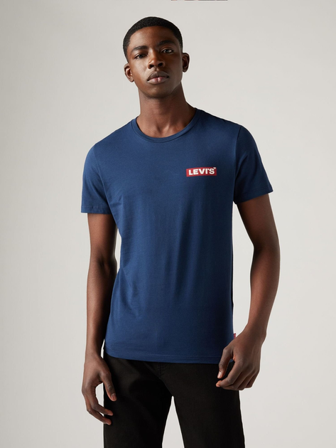 Zestaw koszulek męskich bawełnianych 2 szt Levi's 2Pk Crewneck Graphic Babytab 2Pack 79681-0034 S Biały/Niebieski (5400970991196) - obraz 2