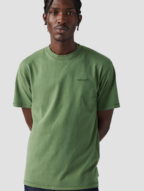 Футболка бавовняна довга чоловіча Levi's Red Tab Vintage Tee Garment Dye Vineyar A0637-0137 XL Зелена (5401187004235) - зображення 3